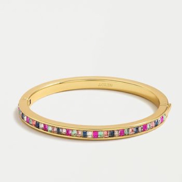 J. Crew Jewelry - J crew gold baguette hinge colorful bracelet
